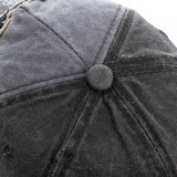 Washed Cotton Baseball Cap with Letter Detail