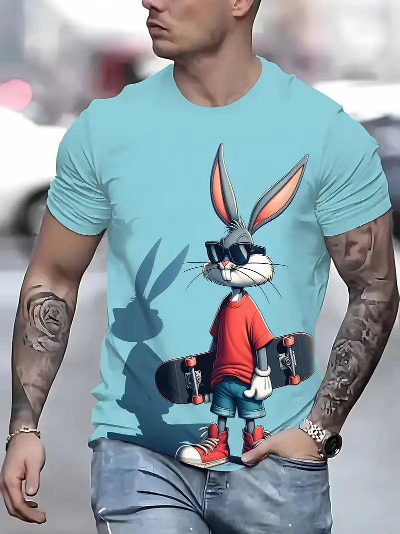 Men’s Rabbit Graphic Streetwear Tee
