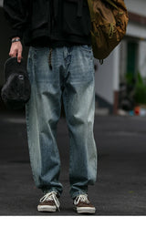 Men's Loose Fit Denim Cargo Jeans
