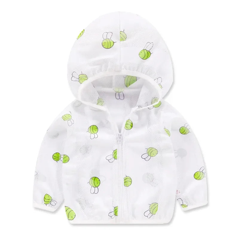 Children's Sunscreen Clothing Jacket Summer New Boys Little Girls Thin Coat Kids Outdoor Breathable Clothes