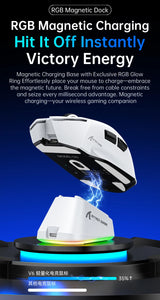 ATTACK SHARK V6  Wireless Gaming Superlight Mouse with RGB Magnetic Charging Dock,PAW3311 Sensor,Macro Gaming Mouse