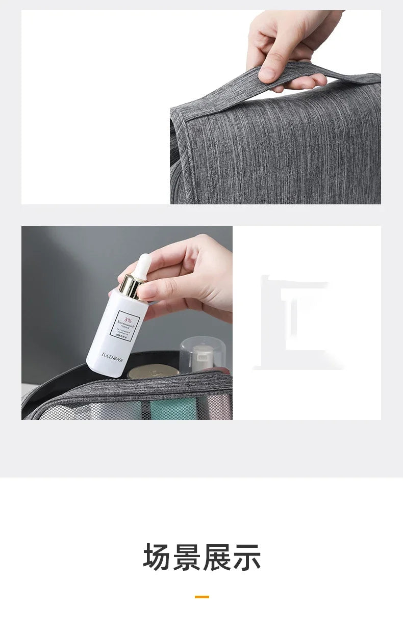 Hanging Travel Toiletry Bag with Zipper