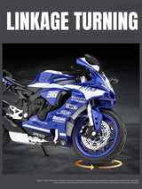 1/12 Yamaha R1M Toy Motorcycle Model Alloy Diecast with Shock Absorption Simulation Scale Motorcycle Model Toys for Kids Gifts