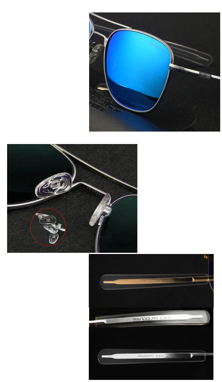 Men's Pilot Sunglasses – Mirror Lens UV400 Alloy Frame