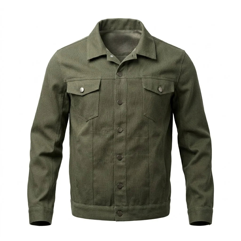 Men's New Denim Jacket Workwear Street Comfortable Denim Jacket Multi-pocket Design Denim Menswear Top Coat