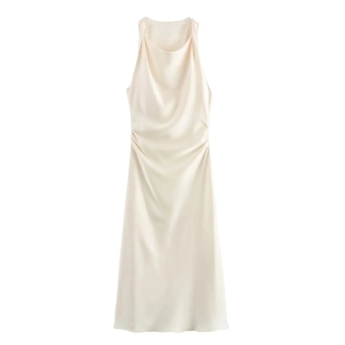 Elegant Satin Summer Slip Dress | Chic Evening Midi for Women