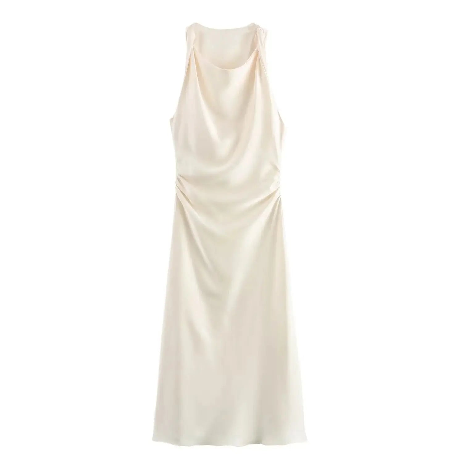 Elegant Satin Summer Slip Dress | Chic Evening Midi for Women