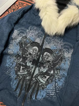 Women's Vintage Skull Print Y2K Sweatshirt