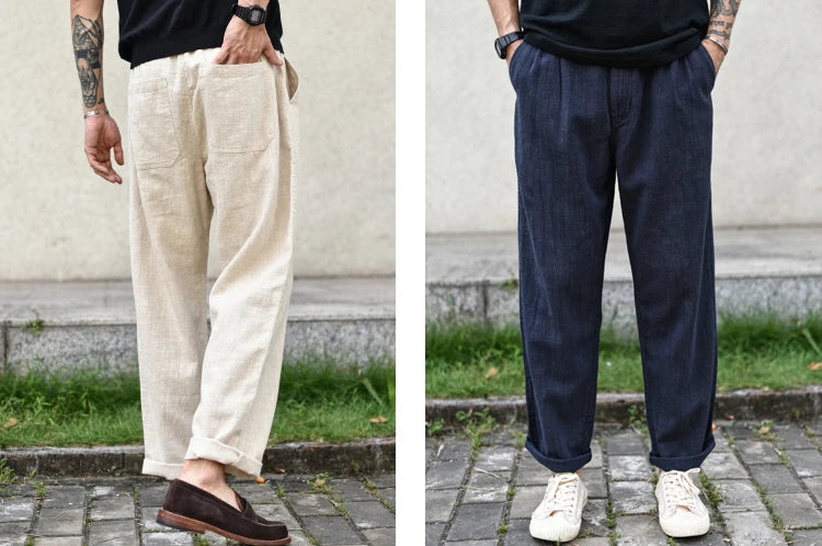 Men's Ramie Cotton Relaxed Summer Pants