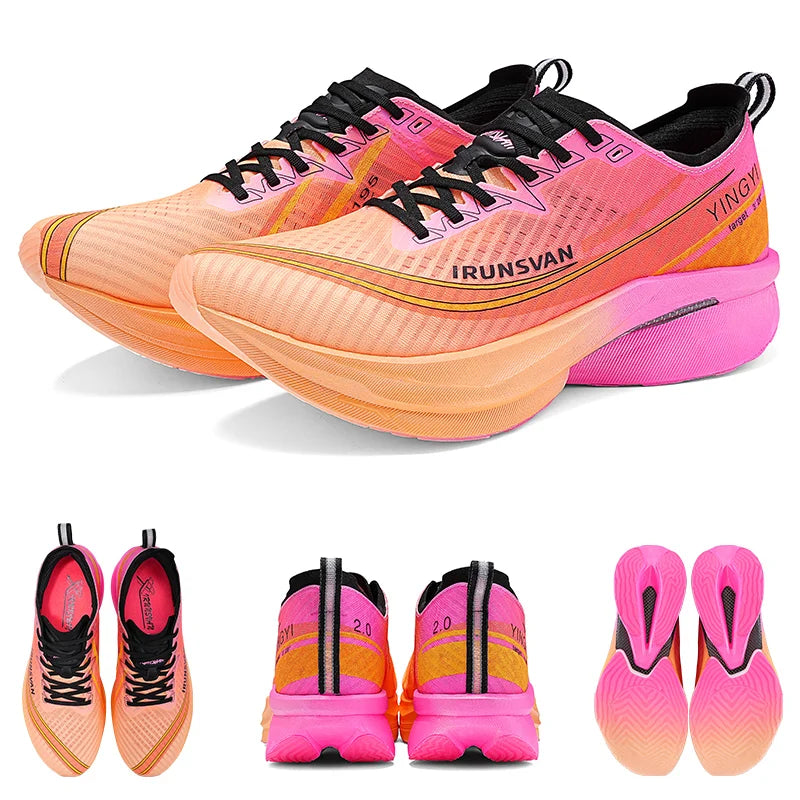 IRUNSVAN 2025 Carbon Shoes Trail Running Shoes Marathon Air Cushion Men Sports Running Shoes Original Trendy Casual Unisex