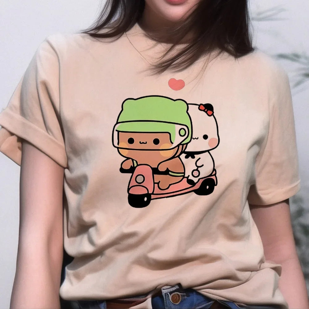 Bubu and Dudu Women’s Fashion Cartoon Tee - Casual Streetwear Designer Crop Top