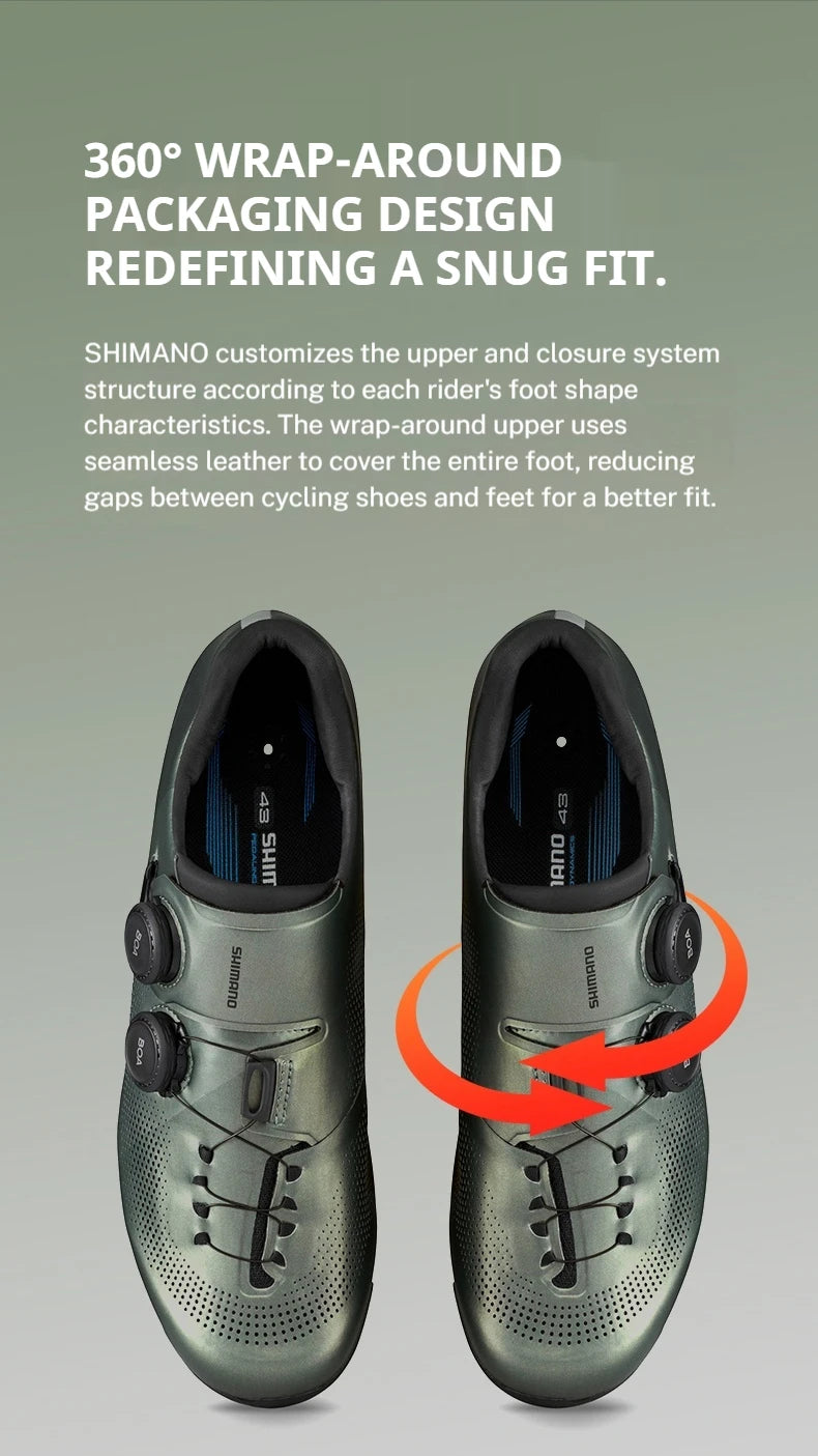 SHIMANO RC703 Road Cycling Shoes Carbon Sole SPD-SL Cleats Compatible Professional Road Bike Lock Shoes Men Women