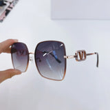 2025 New Fashion Metal Square Polarized Sun Glasses Women Luxury Diamond UV400 Sunglasses Ladies Oversized Eyewears Gafas De Sol