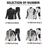 LYSCHY Motorcycle Jacket Pants Suit Cold-proof Waterproof Winter Men Motorbike Riding Moto Jacket Protective Gear Armor Clothing