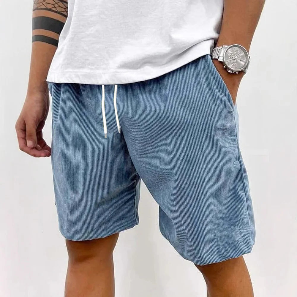 Men’s Retro Summer Shorts with Drawstring Waist
