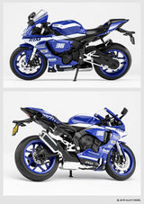 1/12 Yamaha R1M Toy Motorcycle Model Alloy Diecast with Shock Absorption Simulation Scale Motorcycle Model Toys for Kids Gifts