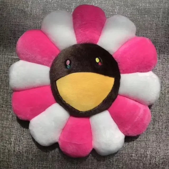 Rainbow Daisy Children's Plush Pillow, Japanese, Sunflower, Floor Game Mat Seat Pillow Sofa House Car Decoration Plush Pillow