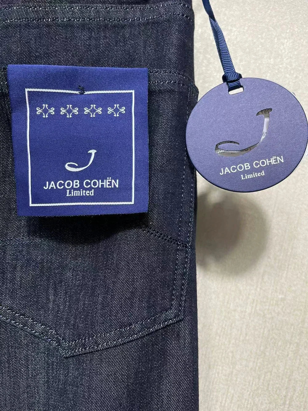 OECHSLI Jeans Thin Cotton Men 2025 Spring Summer new Embroidery zipper breathable Big size 30-40 Pants