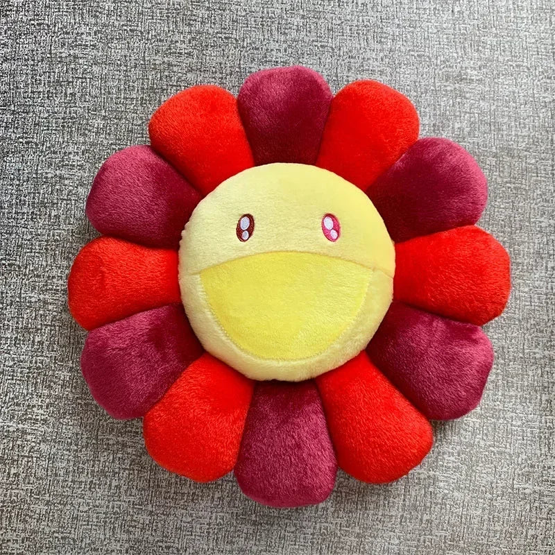 Rainbow Daisy Children's Plush Pillow, Japanese, Sunflower, Floor Game Mat Seat Pillow Sofa House Car Decoration Plush Pillow