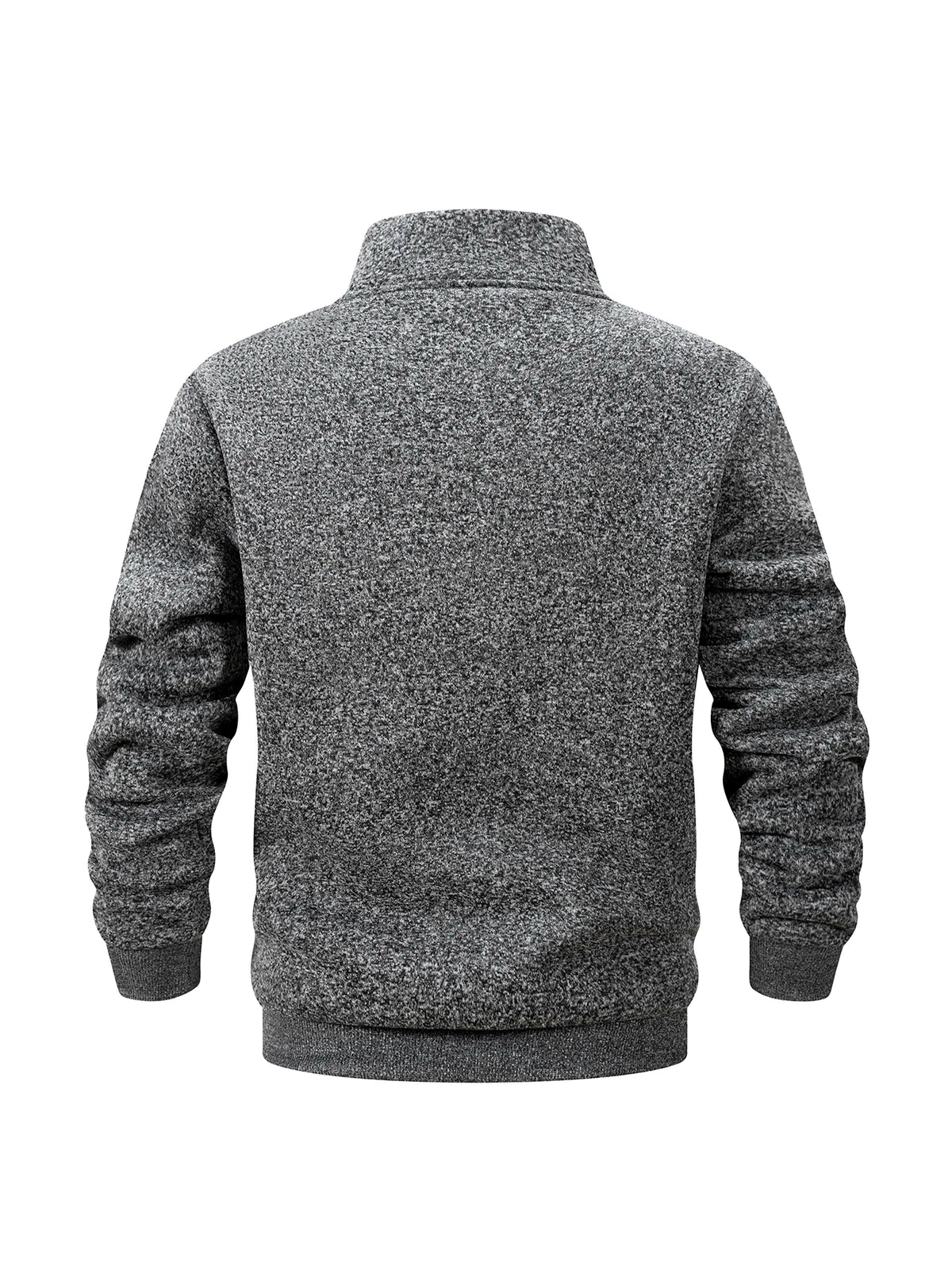 Men Fleece Lined Sweatshirts Winter Warm Pullover Half Zipper Pullover for Male Hoody Outdoor Sweatshit Solid Color Stand Collar