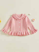 Classic Baby Girl V-Neck Knit Cardigan