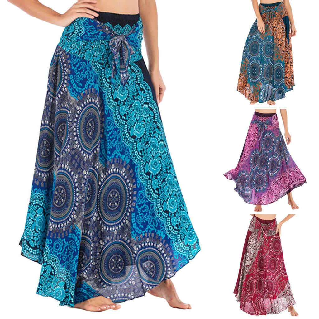 Boho Maxi Skirt – Flowy Ankle-Length Summer Skirt for Women