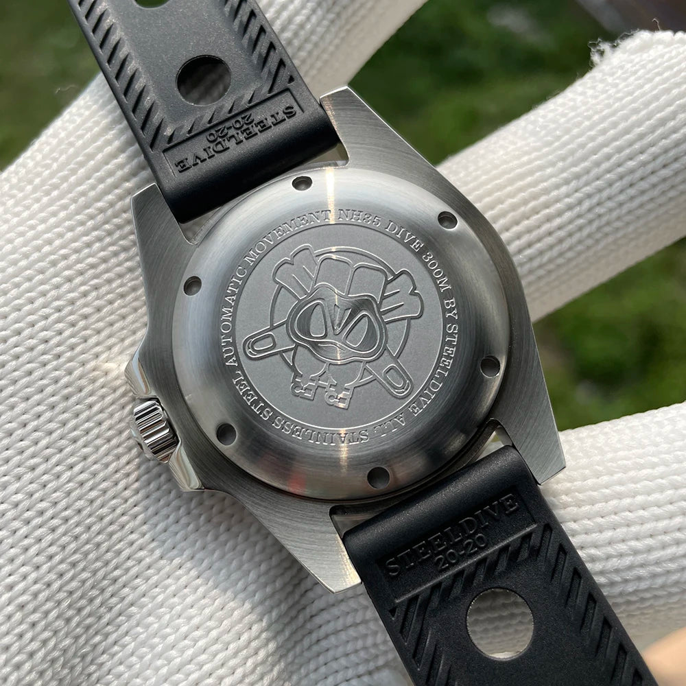 STEELDIVE SD1953 Water Ghost Ceramic Bezel Sapphire Mirror Luminous NH35 Movement Dive 30Bar Waterproof Mechanical Watch