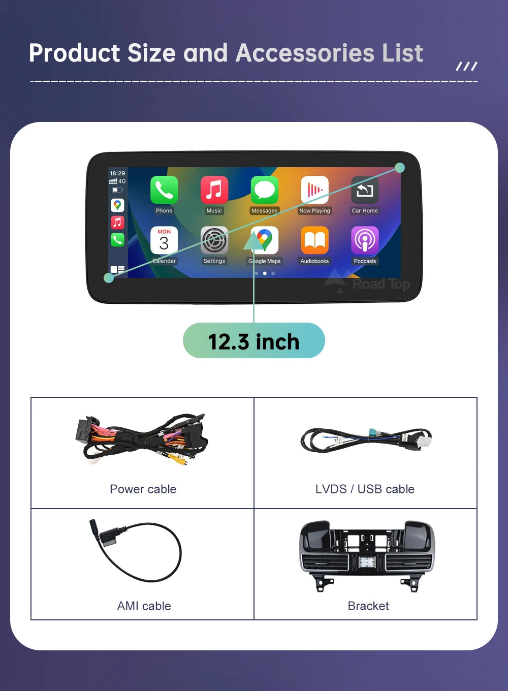 12.3" CarPlay Screen for Mercedes-Benz ML/GL 2012–2015