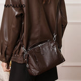 Women Natural Cow Genuine Leather Shoulder Bags Women Cowhide Bag Lady Soft Design Female Luxury Handbag for Ladies High Quality