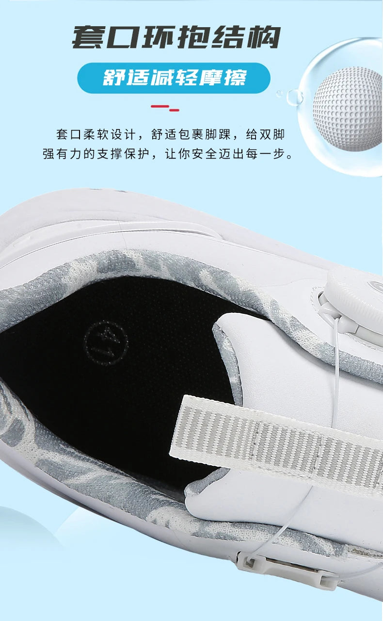 Men's Golf Sneakers Quick-Lace Casual Outdoor Shoes