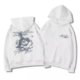 Rose Floral Pullover Hoodie | Relaxed Everyday Style