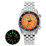 BERNY Automatic Diver Watch for Men Top Luxury Sapphire 316L Steel New Wave Dial 200M Waterproof Mechanical Diving Men's Watches