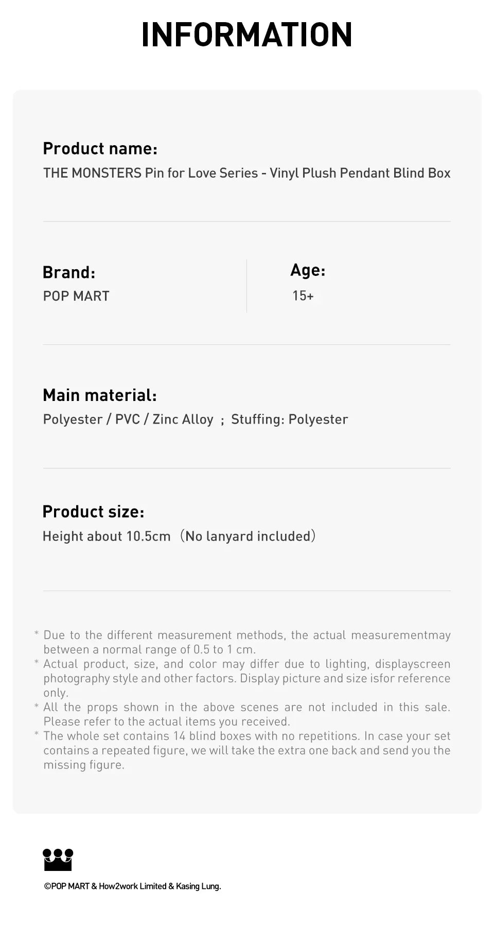 POP MART LABUBU THE MONSTERS PIN FOR LOVE Series Vinyl Plush Pendant Blind Box Toys Kawaii Anime Action Figure Surprise Mystery