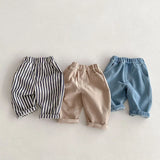 Kids' Striped Casual Denim Trousers