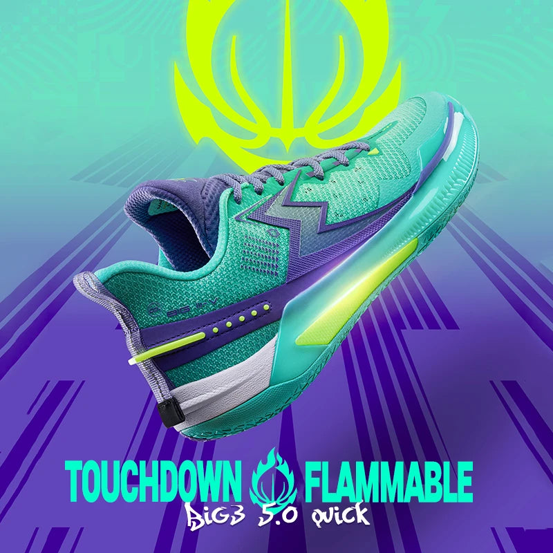 361 Degrees BIG3 5.0 Quick Men Basketball Shoes Cushioning Light Breathable Stable Professional Flexible Male Sneakers 672421121