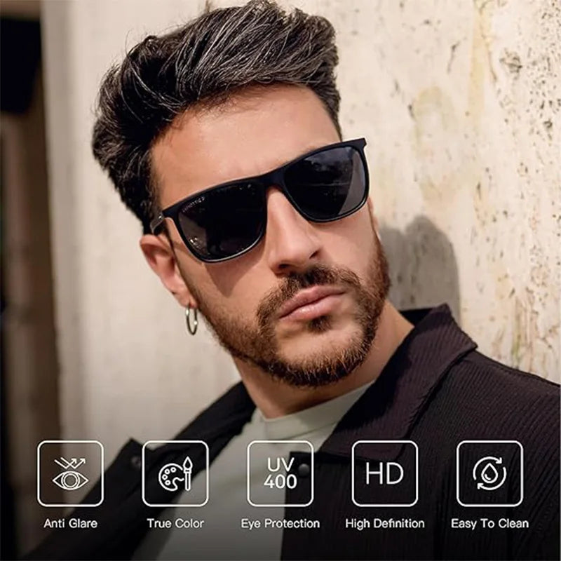 ZENOTTIC Square Polarized Sunglasses for Men