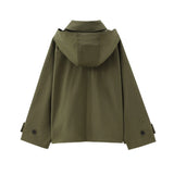 European Style Hooded Trench Jacket