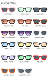 Unisex Square Vintage Sunglasses, UV400 Protection Retro Punk Style Fashion Shades, Designer Eyewear for Men & Women Driving, Outdoor & Daily Wear