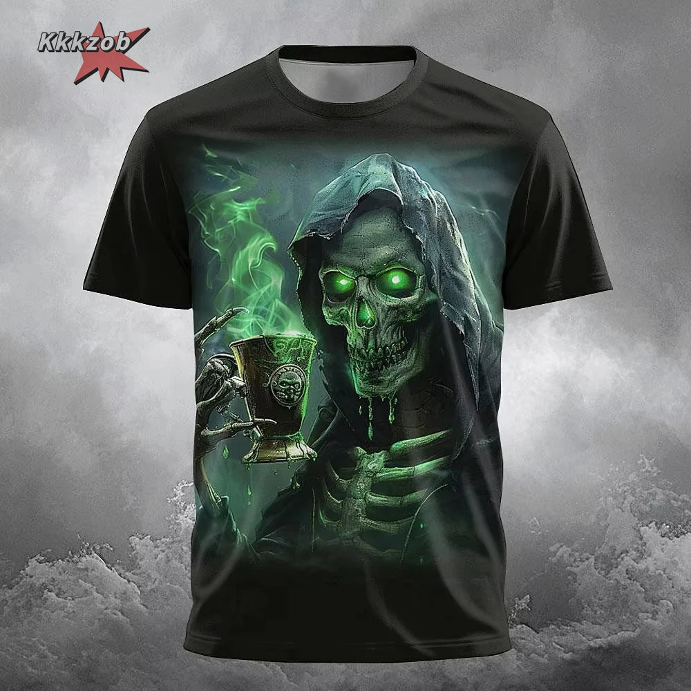 Men's Skull Beer Graphic T-Shirt