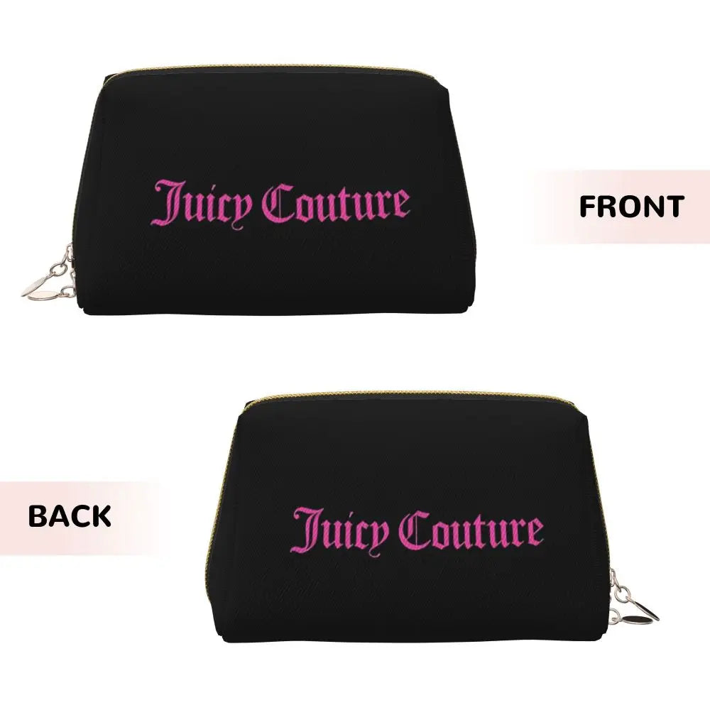 J-Juicy-C-Couture Makeup Bag Zipper Pouch Travel Cosmetic Bags Large Leather Portable Cosmetic Bag for Women