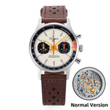 Sugess Pilot Watch with Seagull Movement Swanneck Wristwatch Mechanical Chronograph Sappire Crystal Military Limited Racing 1963