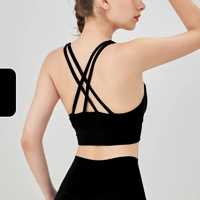 Women's Cross-Back Yoga Sports Bra