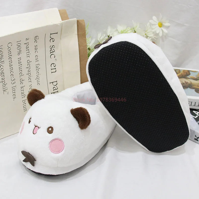 Panda Bubu & Yier Plush Slippers - Unisex Indoor Cotton Shoes