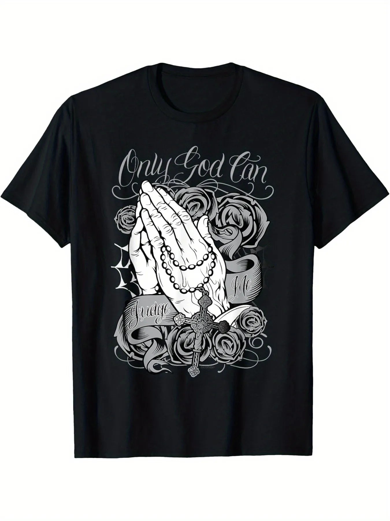 "Only God Can Judge Me" Chicano Style Tee