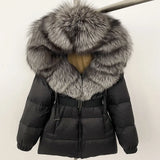 Real Fox Fur Hooded Duck Down Puffer