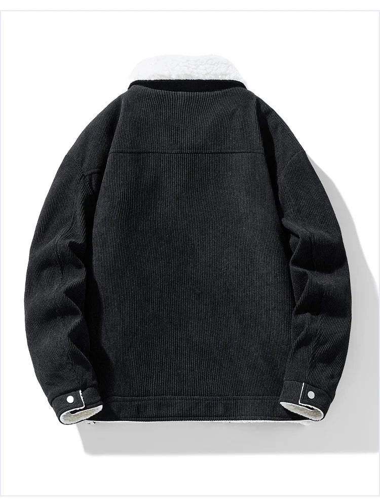 Men's Corduroy Fleece Jacket – Warm Winter Coat