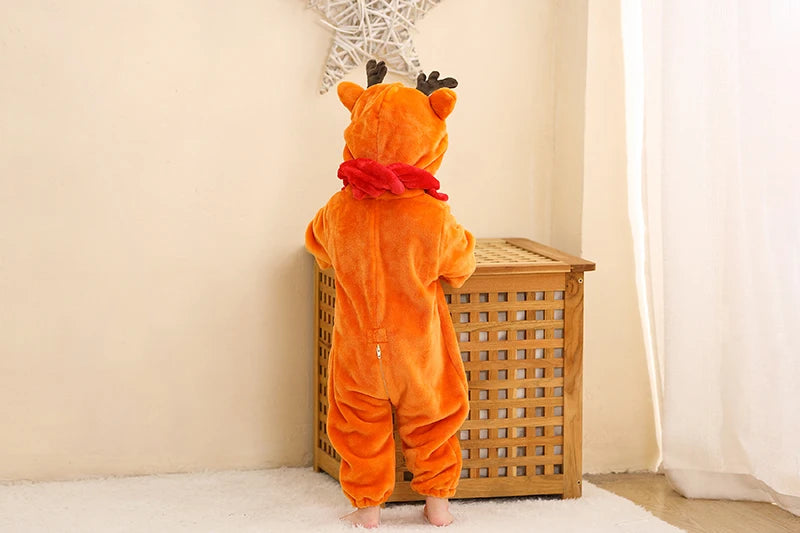 Plush Hooded Baby Winter Romper