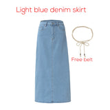 Women's Cotton Denim Midi Skirt | Spring 2026