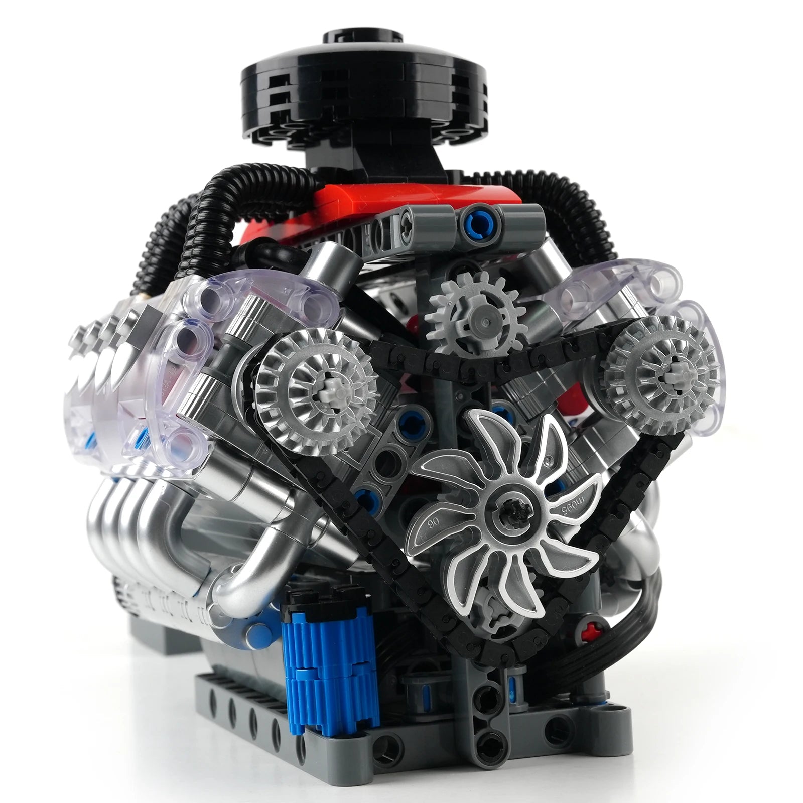 MOULD KING 10171 Technical Motorized LSX454 V8 Engine Building Block Toys Educational Car Bricks Children MOC Toys Gift For Kids