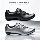 Santic Cycling Shoes Men Carbon Fiber Outsole Road Bike Shoes Women Breathable ATOP Reel Knob Lacing System WZS24043